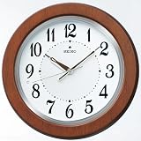 SEIKO CLOCK (セイコークロック) 掛け時計 防災 安心ライト(LED)付 自動点灯付 木枠 電波時計 KX350B