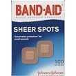 Band-Aid Brand Adhensive Bandages, Sheer Spots, 100 all one size