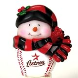 Houston Astros MLB Light-Up Musical Snowman Ornament (3)