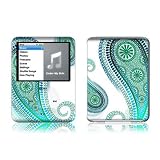 Aqua Azure (Aqua Paisley) Design Protective Decal Skin Sticker for Apple iPod nano 3G (3rd Generation) 4GB/ 8GB Player