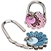 BMC Cute 4pc Mixed Designed Shoulder Handbag Folding Purse Holder Hangers Hooks Set - Peacock Lady