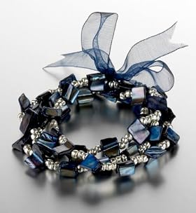 Multi-Strand Cube Shell Bracelet