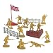 38 piece Plastic Army Men British Soldier Figures Play Set 54mm by Hingfat