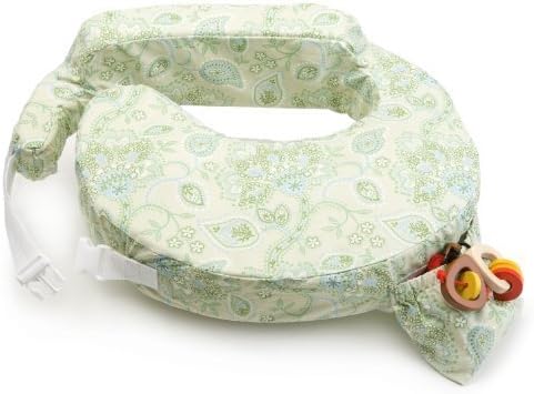 My Brest Friend Inflatable Travel Nursing Pillow in Green Paisley by Zenoff Products