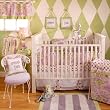 My Baby Sam Sweet Pea 4 Piece Crib Bedding Set, Lavender