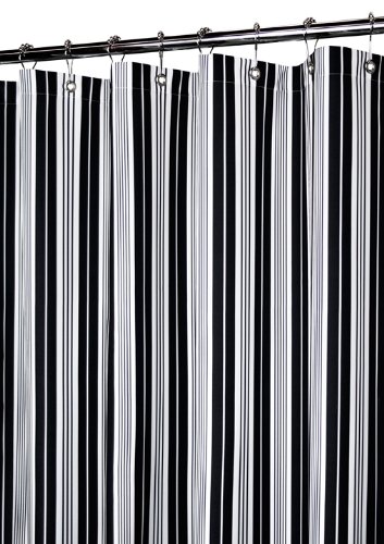 Park B. Smith Picardi Stripe Shower Curtain, Black/White Park B. Smith Picardi Stripe Shower Curtain, Black/White