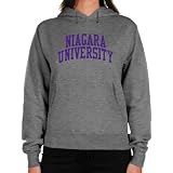 NCAA Niagara Purple Eagles Ladies Basic Arch Midweight Pullover Hoodie - Charcoal