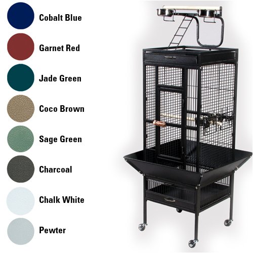 Select Parrot Cage w/Playpen-Garnet-available in 7 other colors - 3151RED