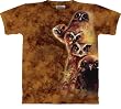 Owl Totem Pole T-shirt by The Mountain 100% Cotton Short Sleeve Shirt fits Teens & Adults
