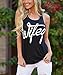 Mansy Women's Letter printed Wifey Tank Top ,Black,Small