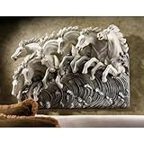 IMAGE OF Neptune's Horses of the Sea Sculptural Wall Frieze