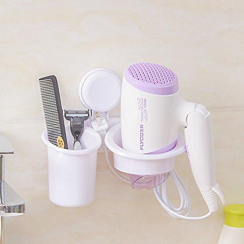 Wall-mounted bathroom storage air tube/ suction cup rack/ Chuck electric blower BRACKET-white
