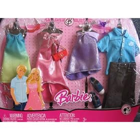Barbie and Ken Shimmery Fashion Clothes (2008) by Barbie Ken Fashions