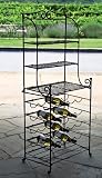 PTC Home & Garden Bottle Folding Wine Shelf, Pewter