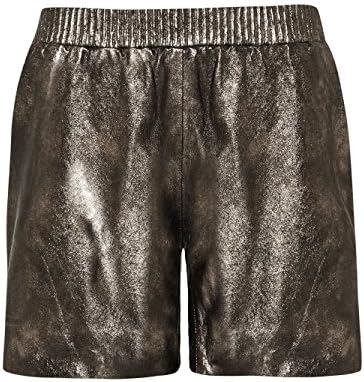 Muubaa Nuru Metallic Suede Shorts US Size 4