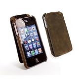 Tuff-Luv Saddle Leather Hide (antenna assist) case cover for iPhone 4G / 4
