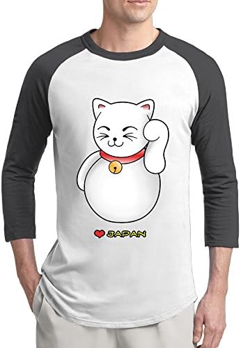 Summer Japanese Lucky Cat Hipster Mens Jersey Half Sleeve T Shirts