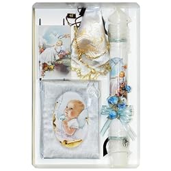 Baptism Gift Sets - Boy - Rosary - Candle - Missal - Hanky - Gift Box 12in.x8.75in.