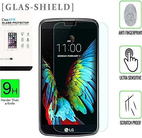 [LG K10 LG Premier LTE L62VL L61AL] Temper Glass [9H] HD Clear Clarity and Touchscreen .03mm Tempered Glass Protector [GLAS SHIELD] [LIFETIME WARRANTY]