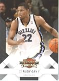 2009 /10 Panini Threads Basketball Card # 51 Rudy Gay Memphis Grizzlies Mint Condition - Shipped In Protective ScrewDown Display Case!
