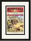 Black Framed/Matted Print 17x23, The Buffalo Bill Stories: Buffalo Bill's Daring Plunge