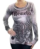 REMETEE by Affliction Angelic Vintage Long Sleeve Thermal Womens Shirt