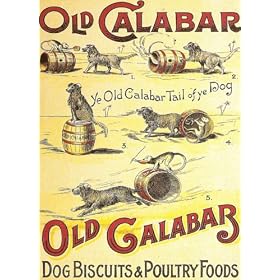 S1366 SMALL OLD CALABAR DOG BISCUITS METAL ADVERTISING WALL SIGN RETRO ART