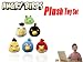 Hard to Find Angry Birds Family Bird 3" Plush Set of 6 Inlcuding Red, White, Yellow, Black and Blue Bird Dolls along with one evil Pig!!