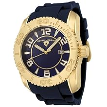 Swiss Legend Men s 20068-YG-03 Commander Collection Yellow Gold Ion-Plated Blue Dial Watch