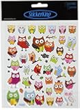 Multi-Colored Stickers-Wide Eyed Owls