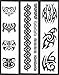 Women's Maori Moko Chin & Body Temporary Tattoos/Set of 12