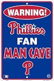 Philadelphia Phillies Fan Man Cave Metal Sign 8 x 12