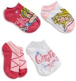Disney Minnie Mouse Girls 7-16 Disney Princess 5 Pack No Show Socks
