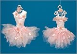 Set of 2 Pink Dance Ballerina Dress Tutu Christmas Ornaments