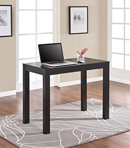 Altra parsons desk with drawer, black oak