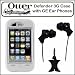 OtterBox iPhone Defender 3G White Case with GE In-Ear Stereo Headset and Nite Ize Cur...