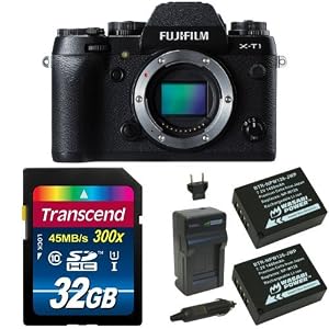 Fujifilm X-T1 16 MP Mirrorless Digital Camera with 3.0-Inch LCD (Body Only) (Weather Resistant) Deluxe Bundle