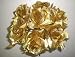 Set of 4 GOLD Open Rose Silk Flower Bouquets Wedding