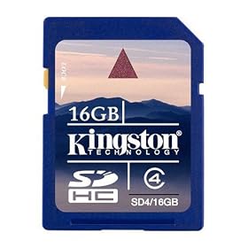 Kingston 16 GB Class 4 SDHC Flash Memory Card SD4 16GBET by