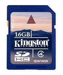 Kingston 16 GB Class 4 SDHC Flash Memory Card SD4/16GBET