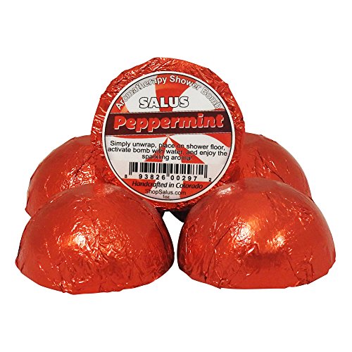 PEPPERMINT 5 PACK SHOWER BOMBS ★ NATURAL Shower Aroma Fizzy ★ Handcrafted in the USA