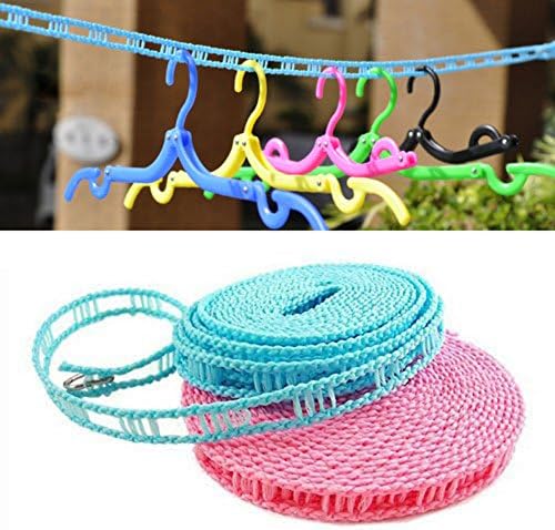 Outdoor Windproof Travel Home Laundry Retractable ClothesLine 5M Washing Line Brand Portable Non-slip Lightweight Nylon
