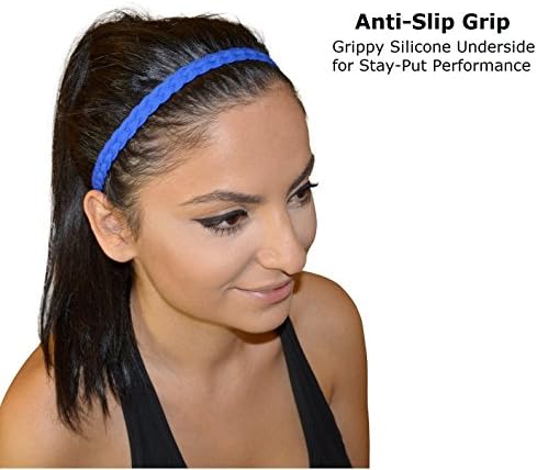 Braided Headbands, Multi Colored Headbands, Stunning Authentic Braided Bands, Soft and Washable, Perfect for Sports and Working Out Combo 2 (2 Pack)