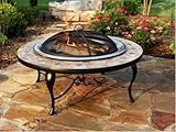 UPC 851322000052 product image for Red Ember Red Ember Cascade Slate Mosaic Fire Pit with Free Cover- Stainless Ste | upcitemdb.com