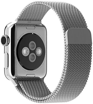 Apple Watch Band, Penom Fully Magnetic Closure Clasp Mesh Loop Milanese Stainless Steel Bracelet Strap for Apple Iwatch Sport&edition 42mm Silver by Riega