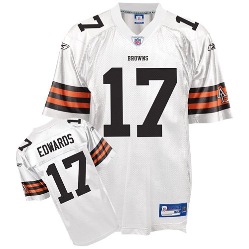 Reebok Cleveland Browns Braylon Edwards Youth Replica White Jersey Extra Large