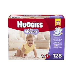 Huggies Little Movers Diapers, Size 3, 128 Count