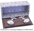 Mens Designer Rugby Cufflinks - Rugby Ball Cufflinks - Gift Boxed
