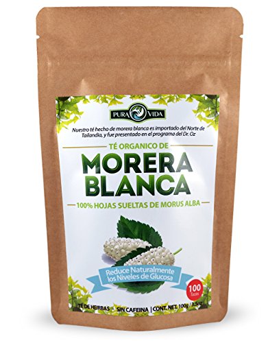 Te De Morera Blanca - Reduce Naturalmente Los Niveles De Glucosa - 100% Hojas Sueltas De Mora Blanca (Morus Alba) - 100g = 100 Tazas Te De Morera Blanca - Reduce Naturalmente Los Niveles De Glucosa - 100% Hojas Sueltas De Mora Blanca (Morus Alba) - 100g = 100 Tazas