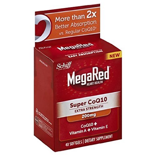 Megared Super COQ10 Extra Strength 200mg, 2 Packs of 40 Count, 80 Total Count